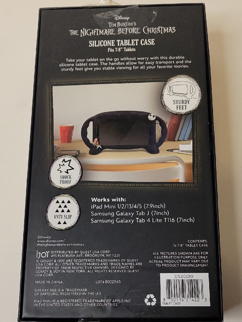 Silicone Tablet Case for 7-8" Tablets - Black, The Nightmare Before Christmas - Picture 2 of 4